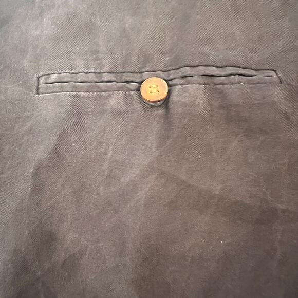 Vtg Jones New York Long Sleeve Button Down 100% Silk Blouse Navy Blue 6 Petite - Picture 5 of 10